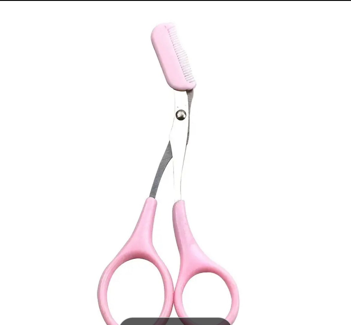 Tijera con Cepillo para Cejas