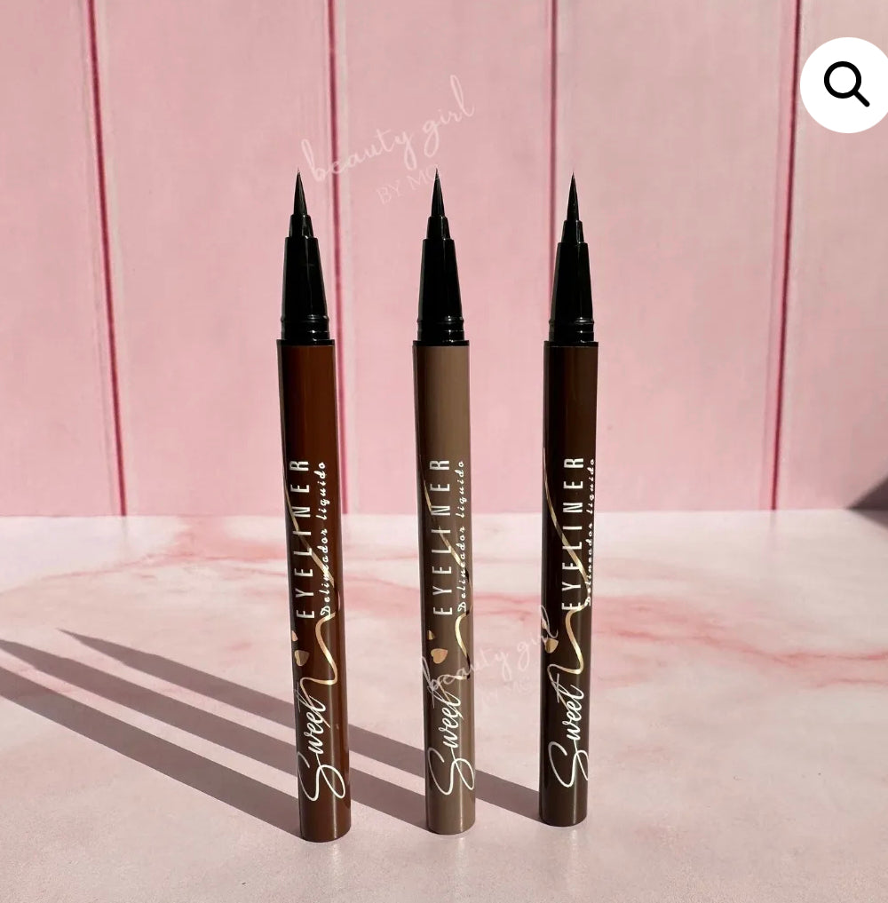 Delineador cafe punta plumon