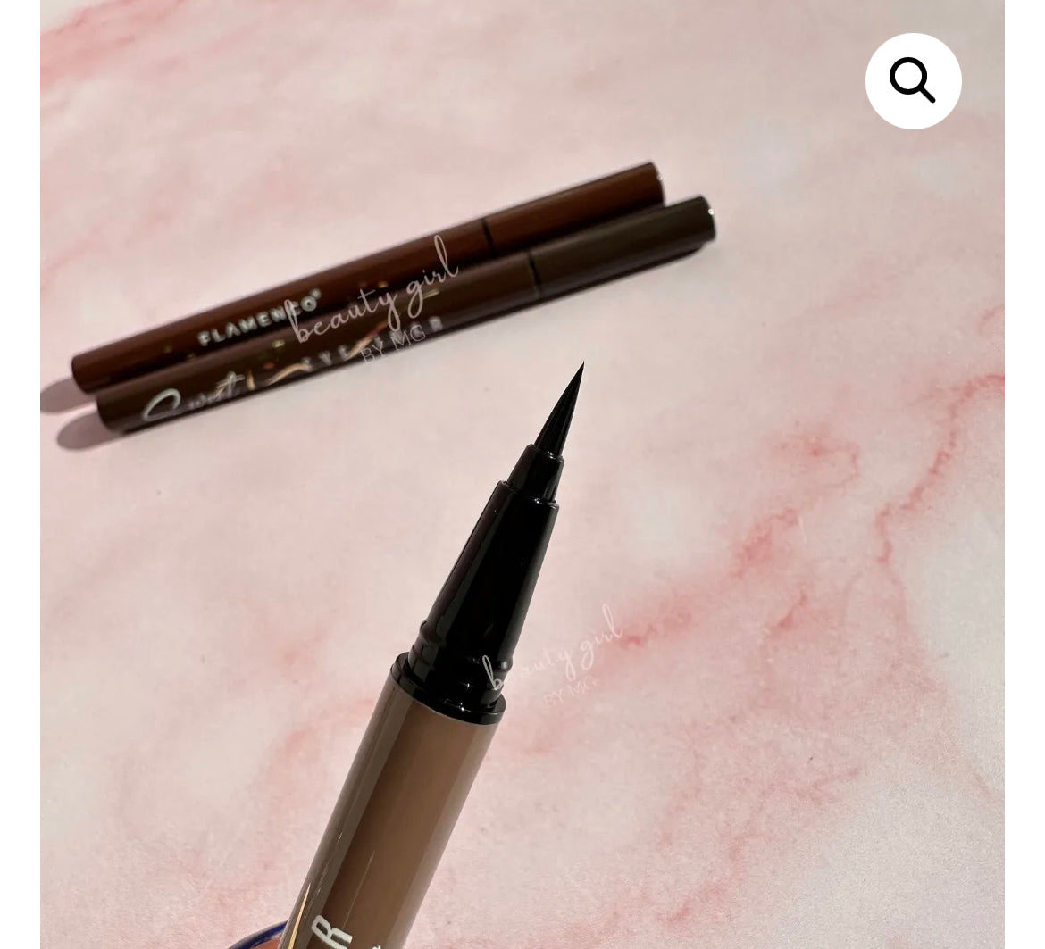 Delineador cafe punta plumon