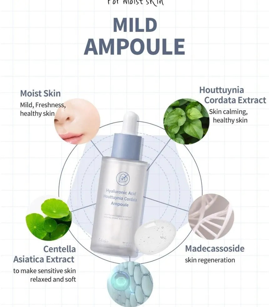 Hyaluronic Acid Houttuynia Cordata Ampoule 50ml Esfolio