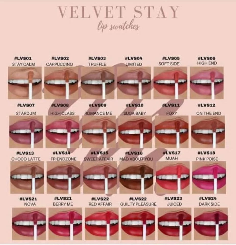 Labial matte velvet stay beauty creations