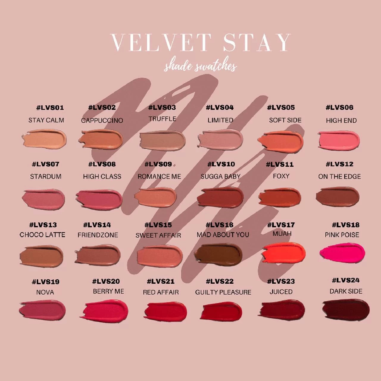 Labial matte velvet stay beauty creations