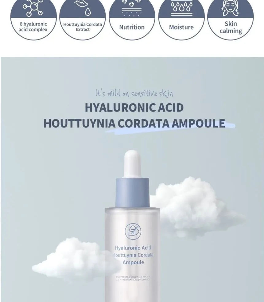 Hyaluronic Acid Houttuynia Cordata Ampoule 50ml Esfolio