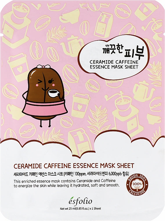 Ceramide Caffeine Essence Mask Sheet Esfolio