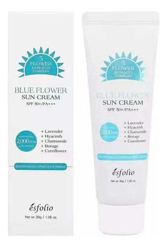 Protector Solar Blue Flower Sun Cream Fps 50+ 30ml Esfolio