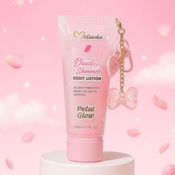 Dual Shimmer Body Lotion Petal Glow  50ml Misucka (Dupe Cloud Pink)