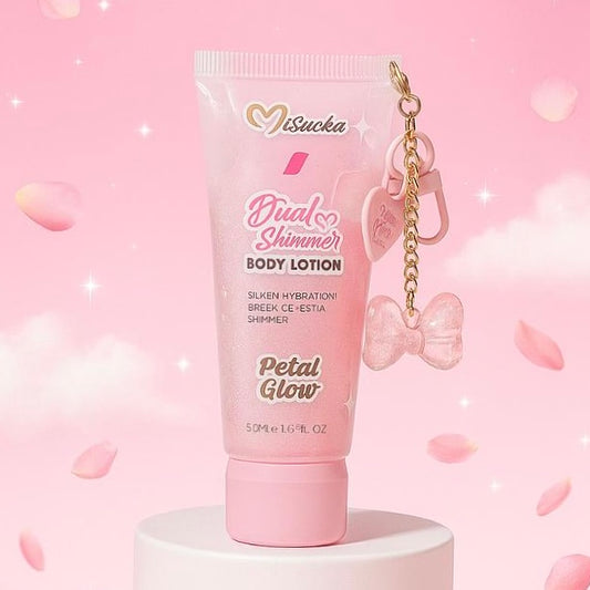 Dual Shimmer Body Lotion Petal Glow  50ml Misucka (Dupe Cloud Pink)
